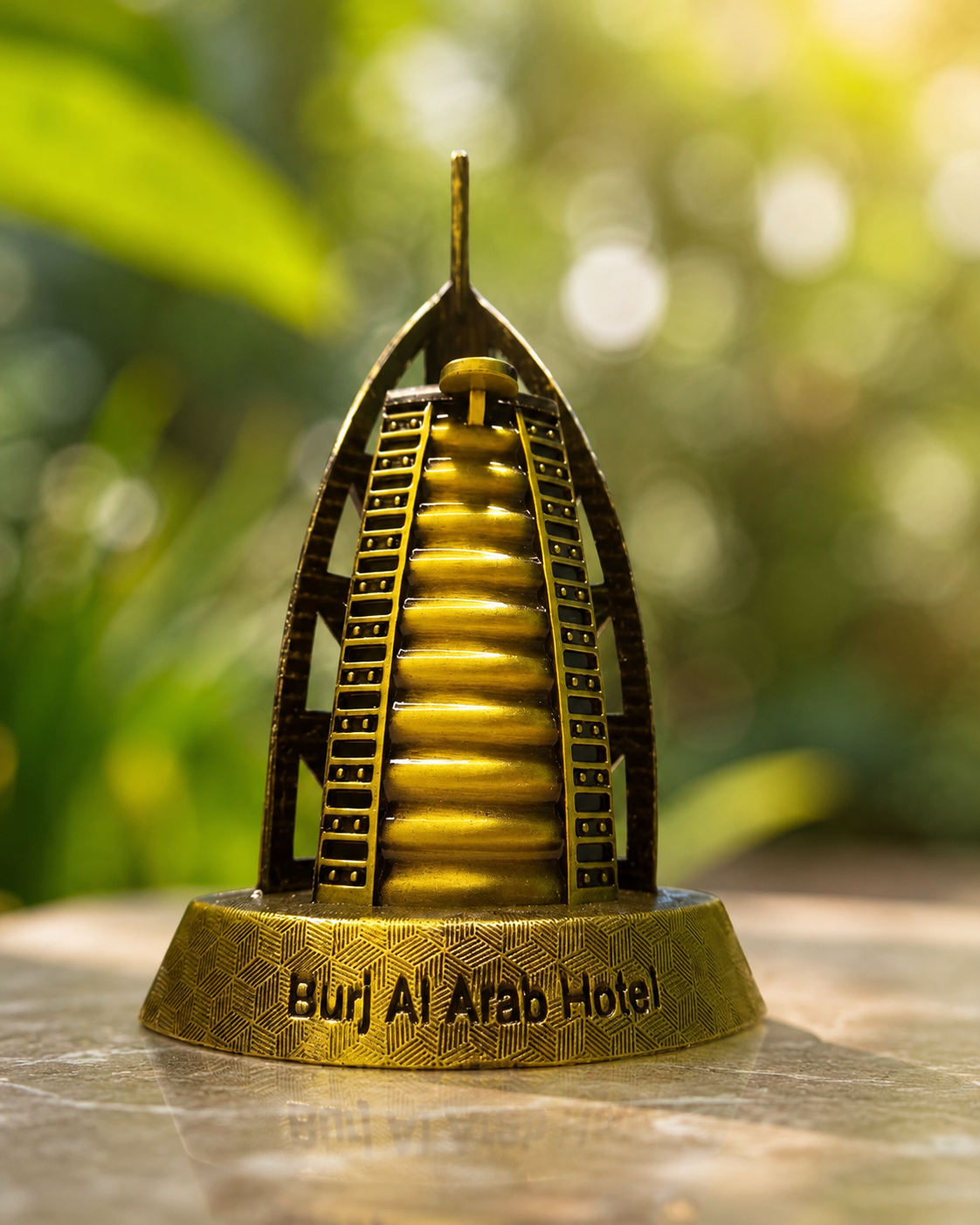 Golden Architectural Tower Showpiece – Elegant Home & Office Decor